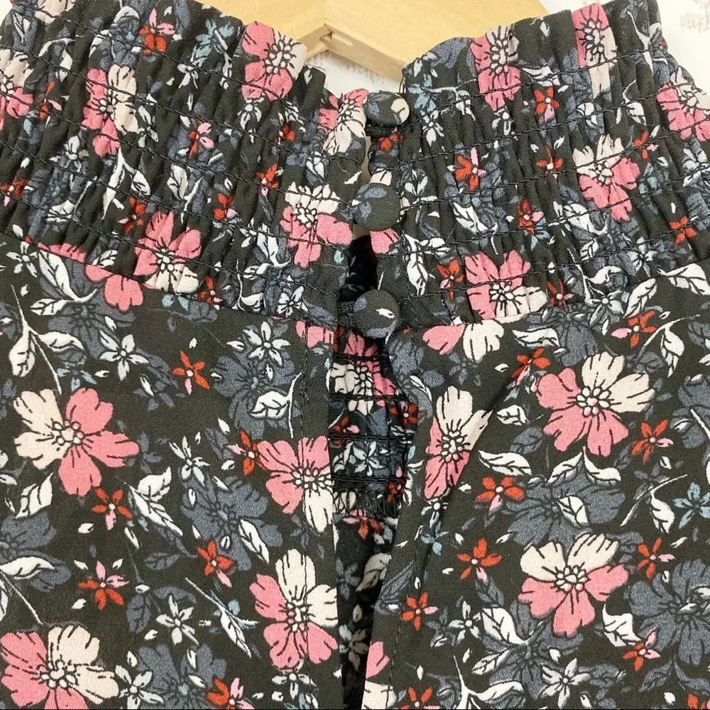 Nanette Lapore Mini Floral Mock neck Black Dress 8